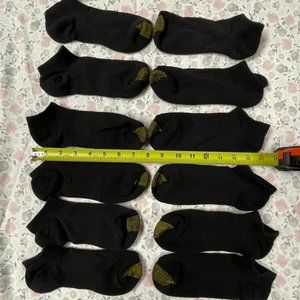 Set of 6 Pairs Gold Toe Black Ankle Socks - Women's - Like New